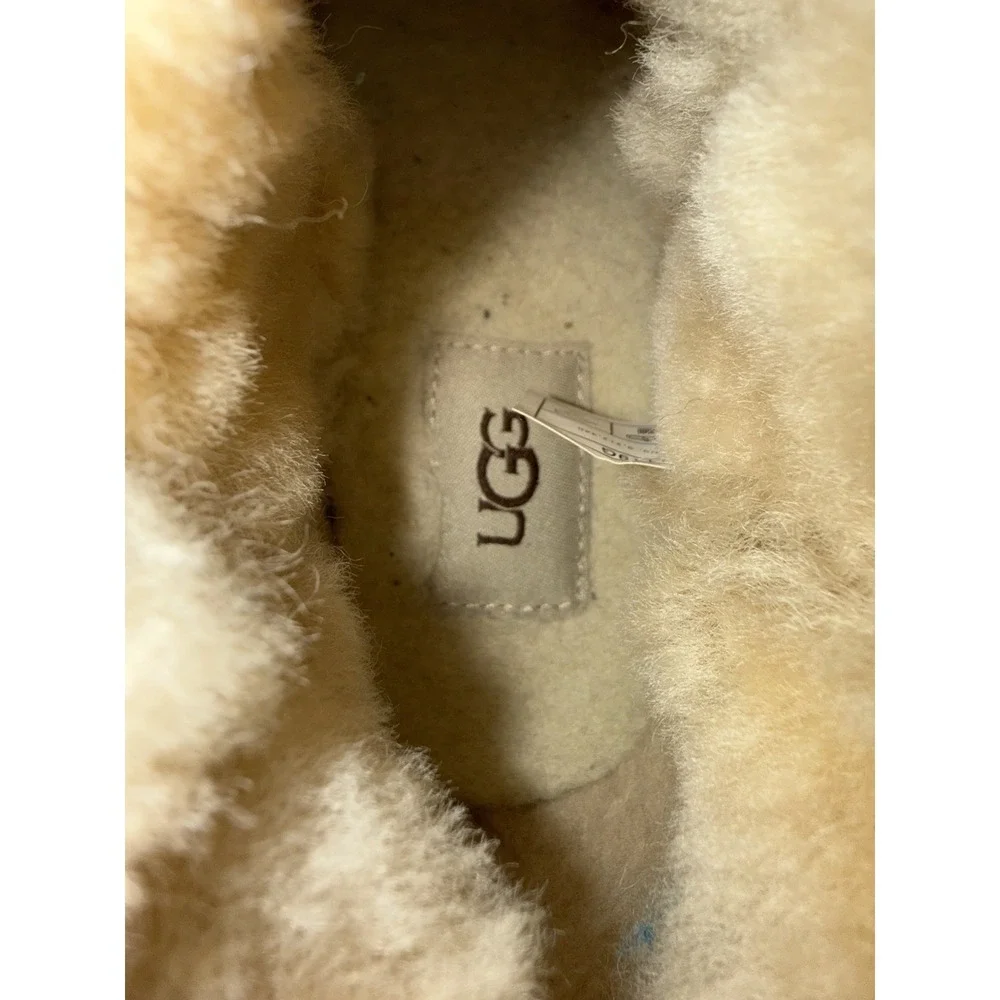 UGG BODIE Boots Suede Chestnut Women Size 9 Fold Over Warm Cozy Waterproof Cold